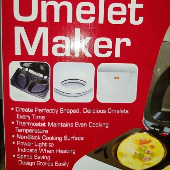 KITCHEN GOURMET ELECTRIC OMELET MAKER WHITE SW-086. Packaging has some wear - Picture 8 of 8